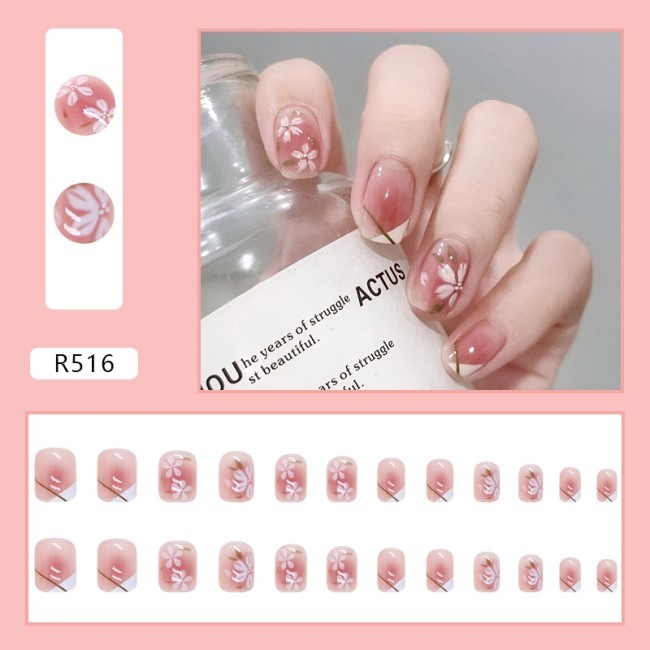 KUKU PALSU Set 24 pcs /Fashion Nail Art/nail sticker/Kuku Palsu/Fake Nail Art/ Kuku Palsu Baru/Kuku 