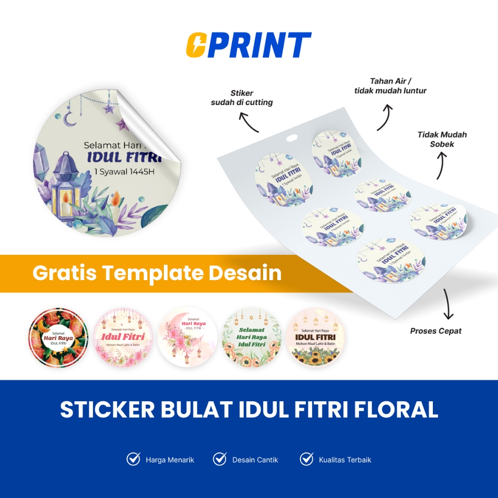 

Stiker Vinyl Idul Fitri Bulat – Anti Air | Custom Nama | Free Template Bunga Cantik