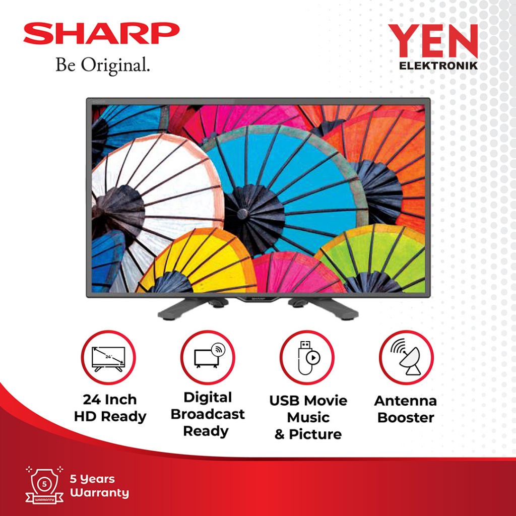 Sharp LED TV AQUOS LED 2T-C24DD1I-TT Black 24 inch