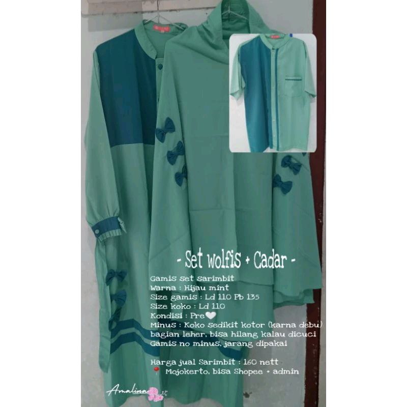 Gamis set + cadar Preloved