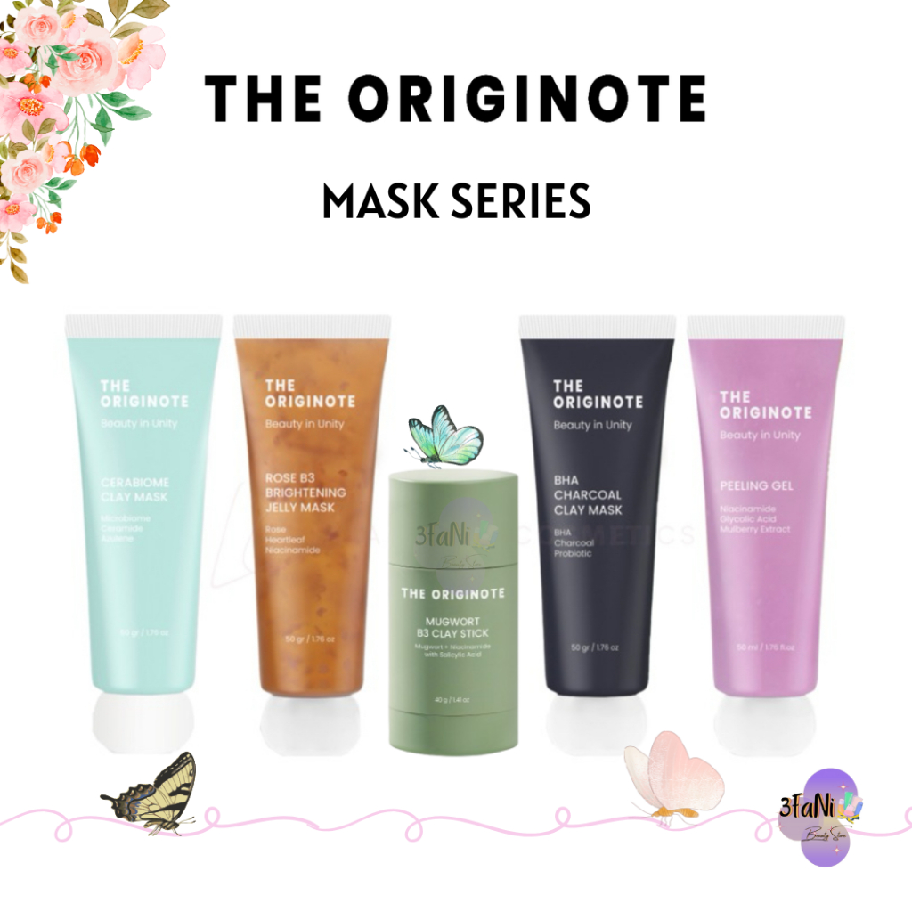 THE ORIGINOTE Rose B3 Brightening Jelly Mask | Cerabiome BHA | Charcoal Clay Mask | Niacinamide Peel