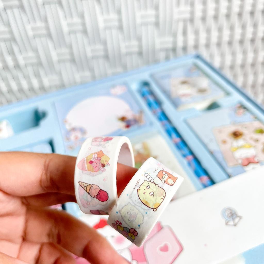 

HJK PAKET JURNAL ALAT TULIS 7 IN 1 MODEL BUNNY KELINCI IMUT READY 2 WARNA PAKET BOX STATIONARY