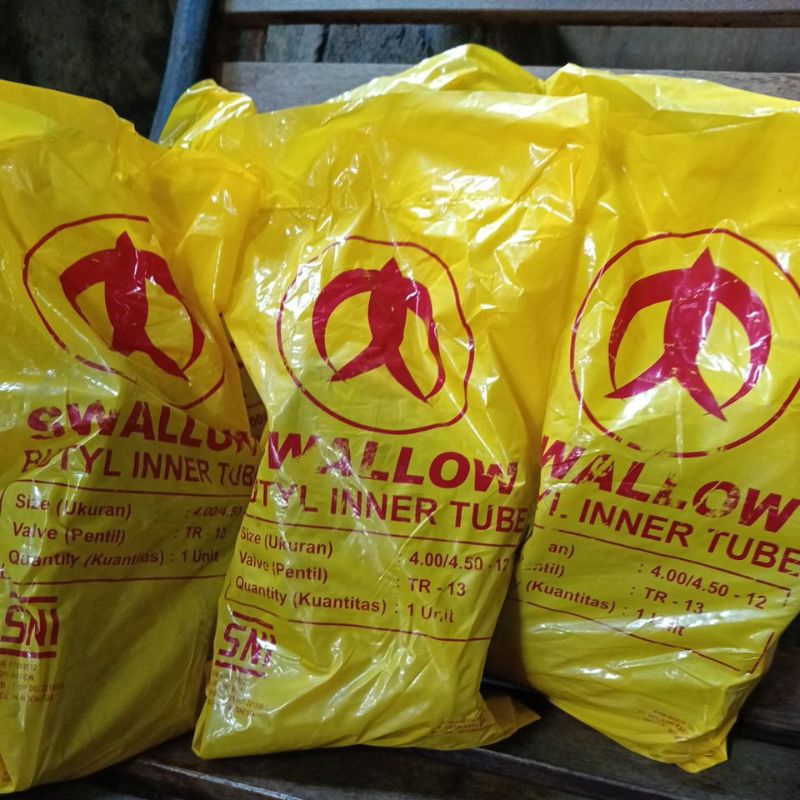 Ban Dalam SWALLOW Roda 3 Ukuran 400/450-12 Untuk Motor Gerobak Angkutan Barang