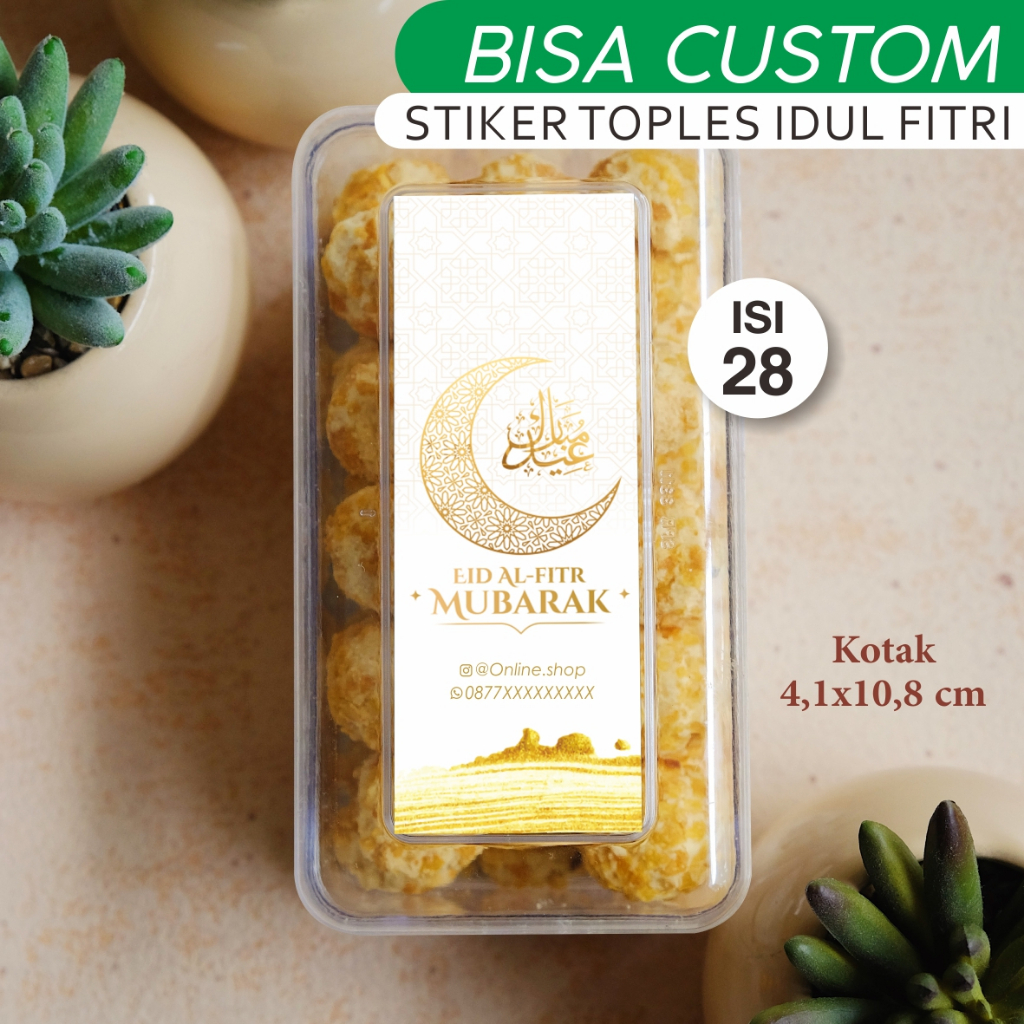

Stiker toples idul fitri lebaran hampers kotak kue custom