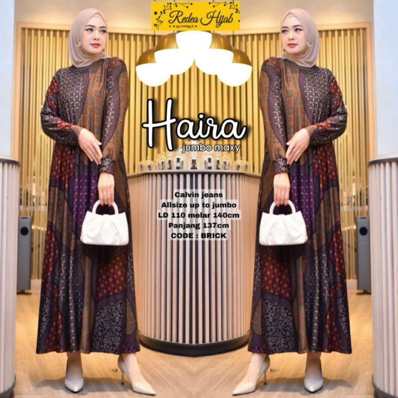 Gamis denim jumbo ld 120-130 original