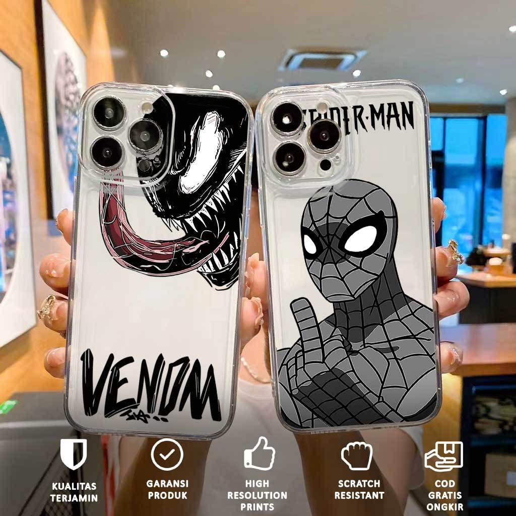 CASE SAMSUNG J2 PRIME J4 2018 J7 PRIME J7 PRO J8  [SPIDER] - Clear Case Softcase Bening Tebal -  Cas