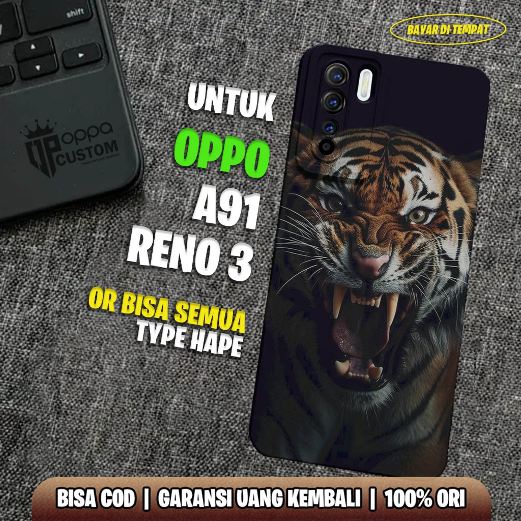 Case Oppo Reno 3 / Oppo A91 - Casing Oppo Reno 3 / Oppo A91 - ( ANIMAL ) - Case Hp - Casing Hp - Sof