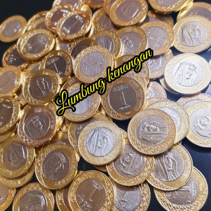 Koin Asing Bimetal Arab Saudi 1 Riyal Raja salman