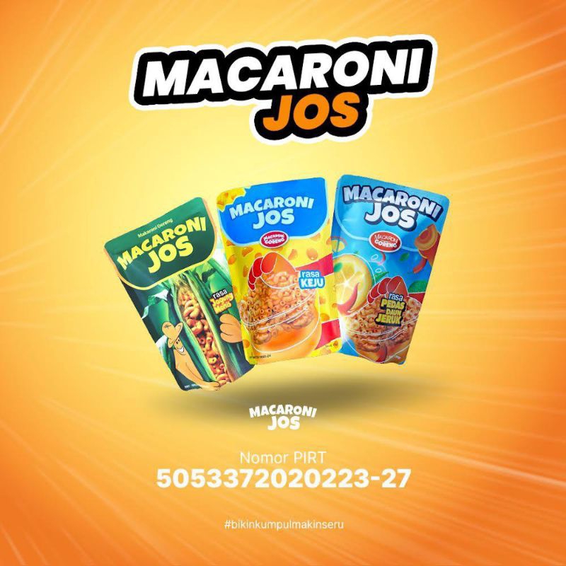 

macjos cemilan macaroni jos, makanan ringan renyah viral 100gr