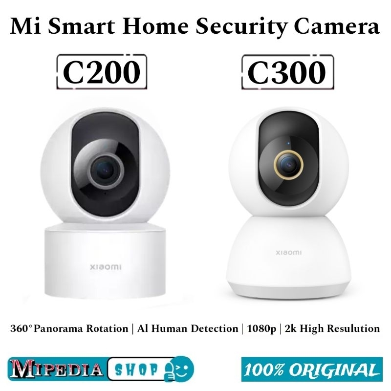 Xiaomi Smart Camera 360 C200 HD 1080p - C300 C400 2K Pro Home Kamera CCTV