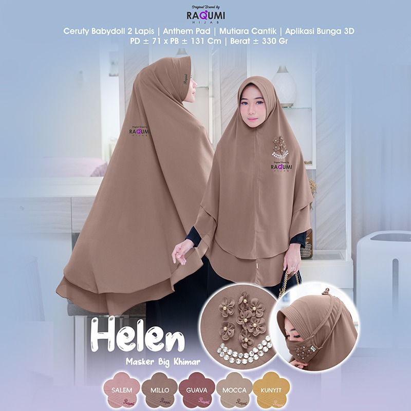 helen raqumi  // hijab bergo jumbo // hijab ceruty // anthem pad