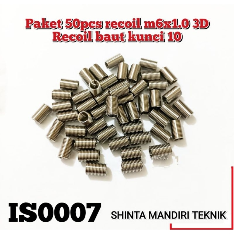 Paket 50pcs recoil m6x1.0 3D recoil baut kunci 10 recoil baut 10 recoil drat 10