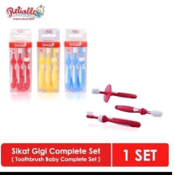 SIKAT TERAPI WICARA GUSI LIDAH RELIABLE COMPLETE SET 3 IN 1SIKAT GIGI BAYI 7903 SIKAT GIGI BAYI ANAK