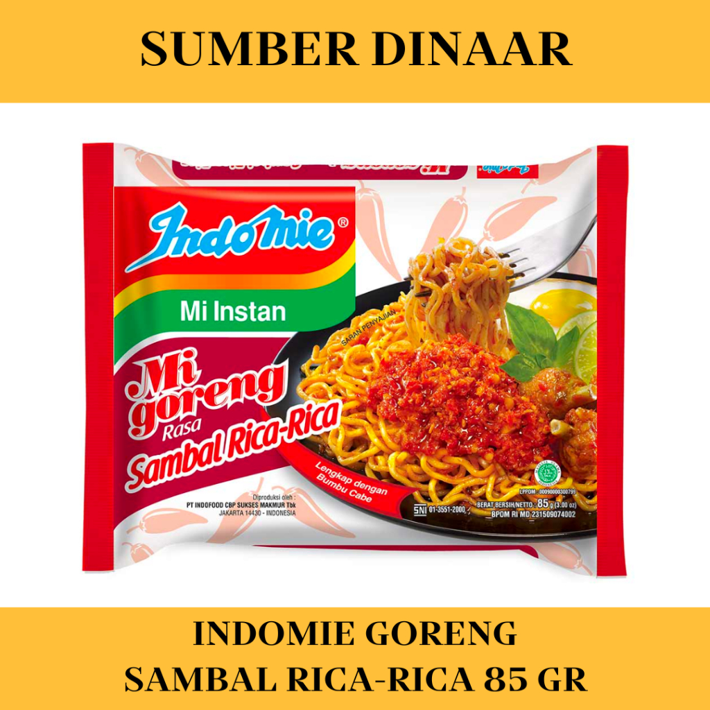 

Indomie Goreng Rica Rica 85G Indomie Rica