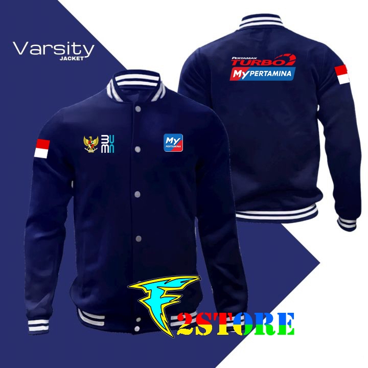 JAKET myPERTAMINA LOGO DADA DAN PUNGGUNG PERTAMAX TURBO PERTAMINA F2ASTORE