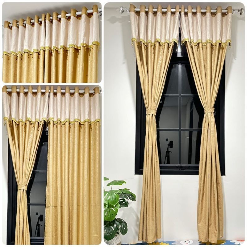 GORDEN SMOKRING MODEL PONI RENDA KRISTAL MEWAH UKURAN 120x220cm FREE TALI GORDEN / GORDEN AESTHETIC 