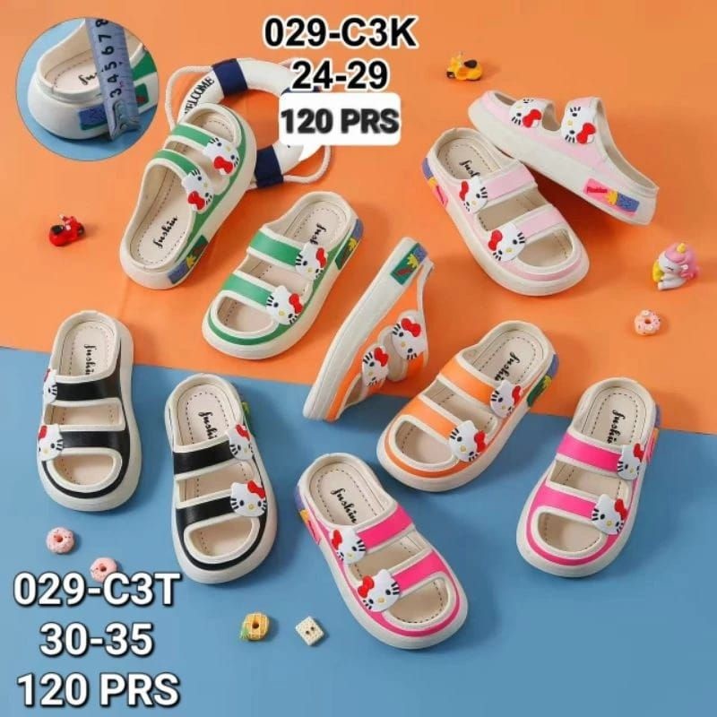 SANDAL ANAK Perempuan Laki-laki Cewek Cowok Sandal karet jelly Anak Hello Kitty Karakter Kartun