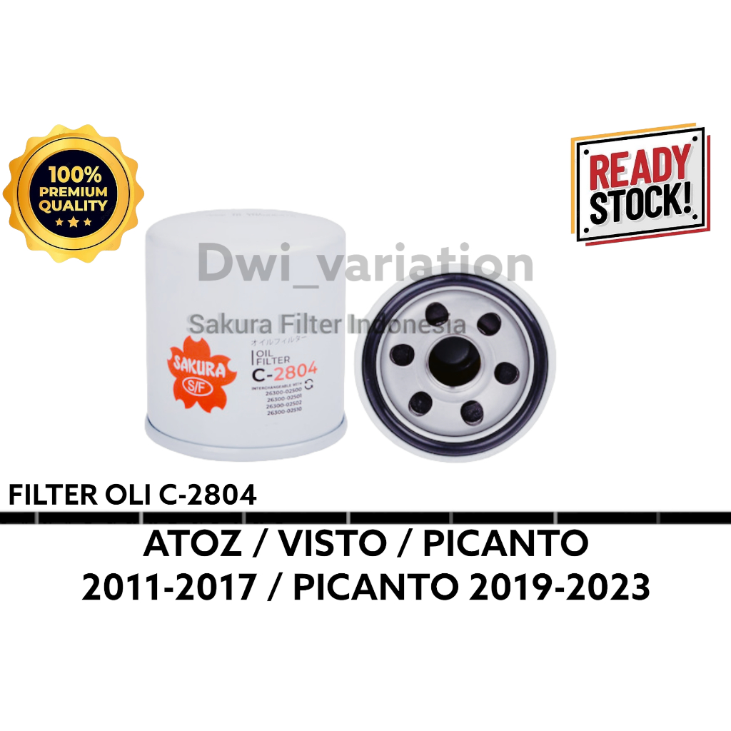 FILTER OLI  HYUNDAI ATOZ / KIA VISTO ORIGINAL PRODUK SAKURA C-2804
