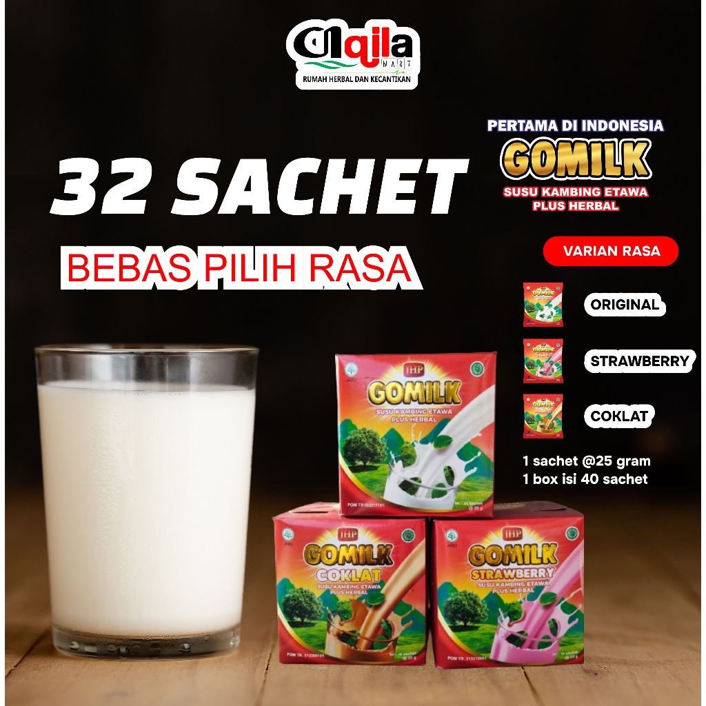 

32 Sachet Gomilk Bebas Pilih Rasa