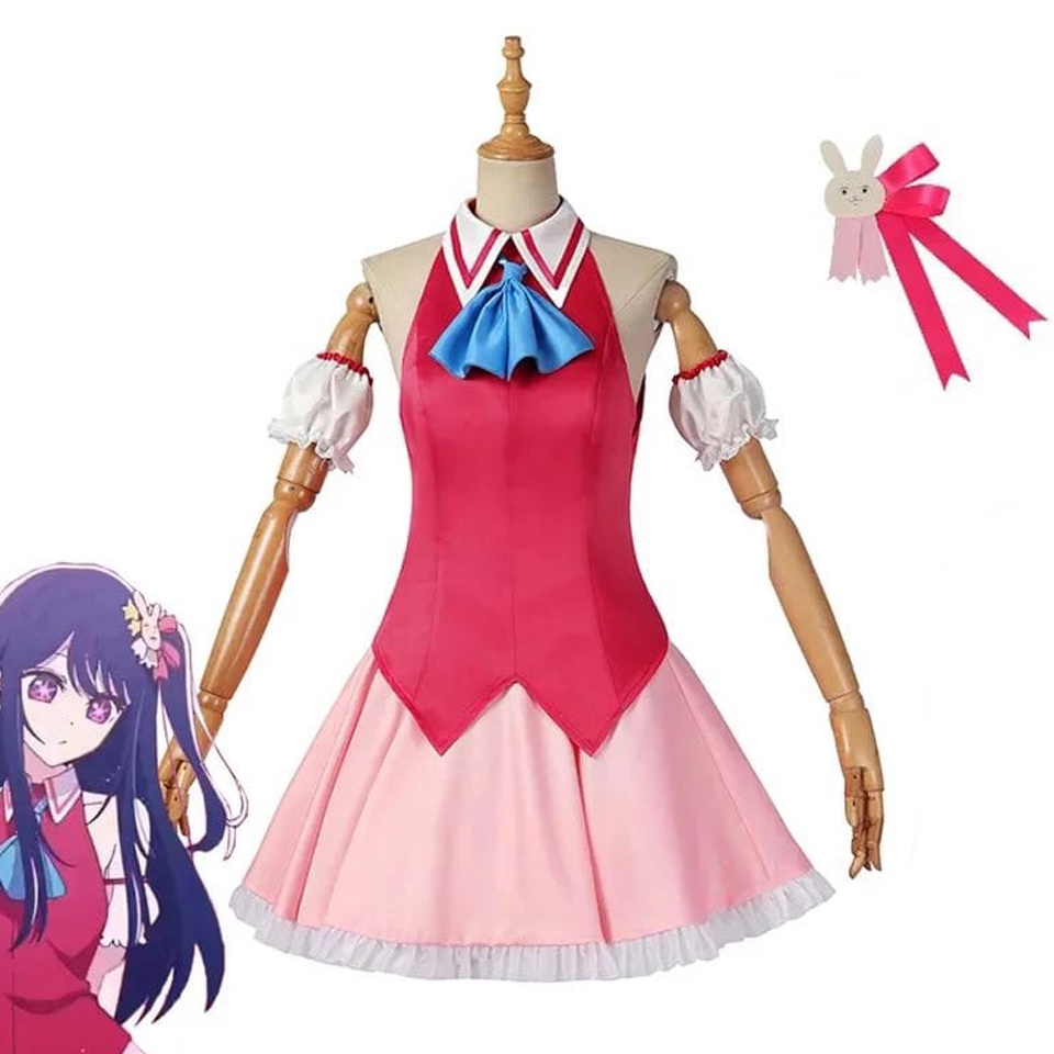 KODE R76Z COD OSHI NO KO AI HOSHINO KOSTUM COSPLAY LOLITA ROK PANGGUNG KELINCI JEPIT