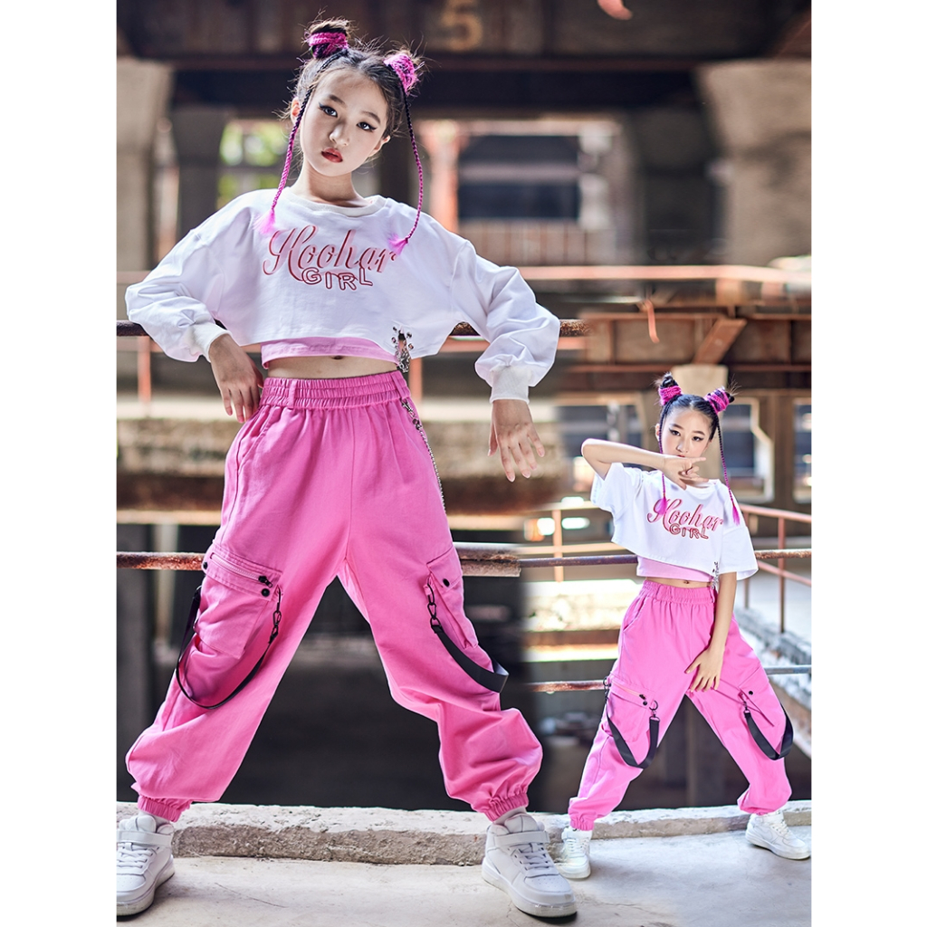 SETELAN BAJU CROP ANAK TANGGUNG CEWEK IMPORT 6-14 TAHUN / SETELAN BAJU DANCE HIP HOP ANAK PEREMPUAN 