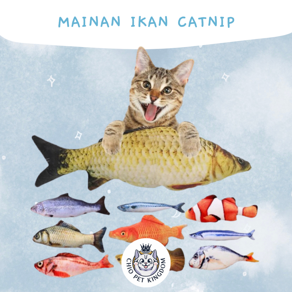 Catnip Ikan Murah Mainan Kucing Boneka Ikan Catnip Catmint Fish / Anti Stress Kucing