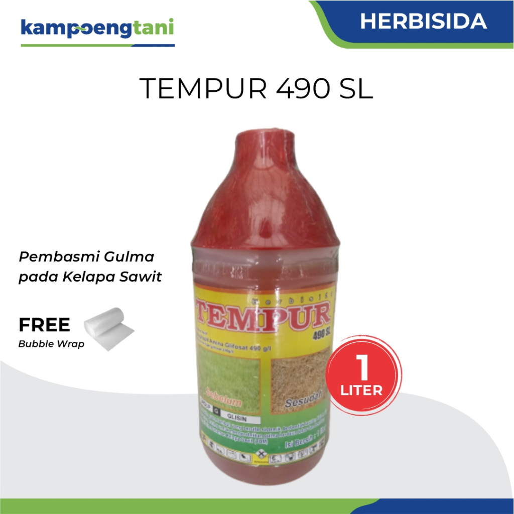 Kampoeng Tani - Tempur 490 SL 1 Liter Herbisida Sistemik Obat Rumput Pembasmi Gulma dan Rumput Liar