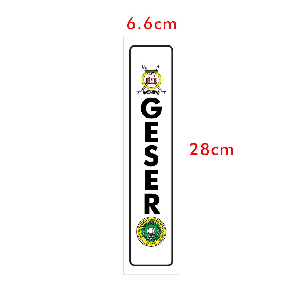 

Stiker Notaris PPAT Geser Pintu Saja COD Satuan