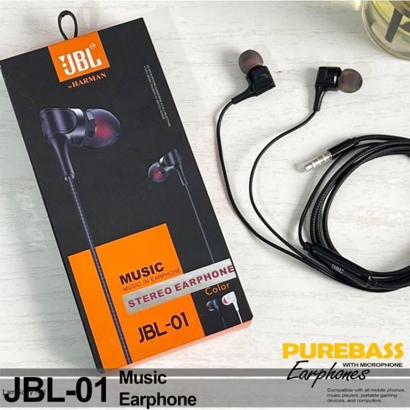 Headset/earphones JBL 01 original super bass