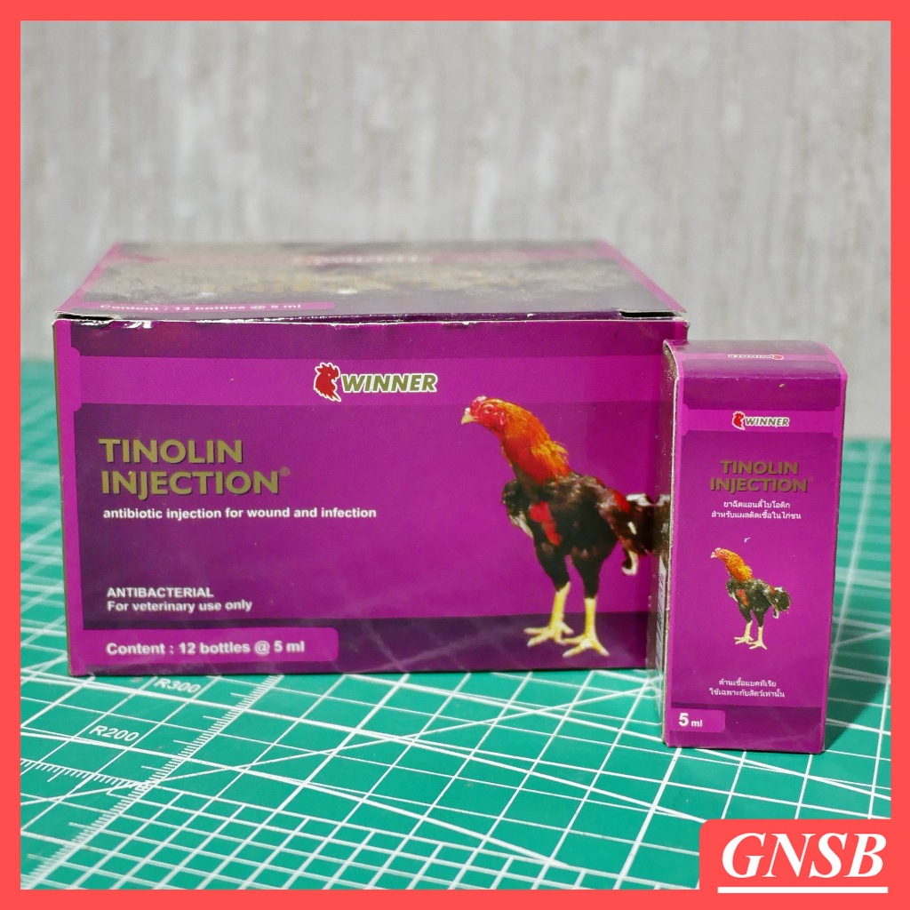 TINOLIN INJEKSI 5 ML OBAT INFEKSI LUKA PENCERNAAN DAN PERNAFASAN UNTUK AYAM LAGA ADU