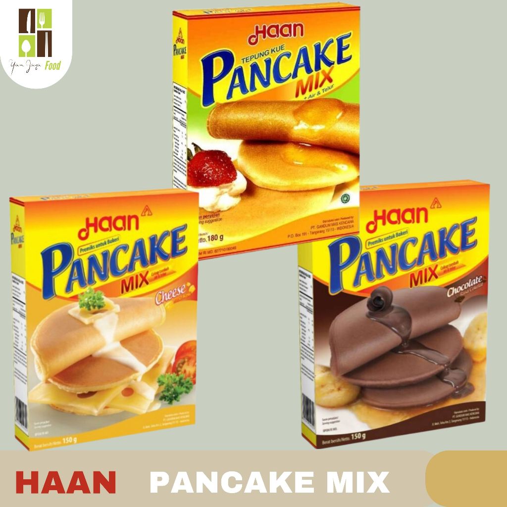 

Haan Pancake Mix / Tepung Kue Pancake / Rasa Vanilla / Cheese / Chocolate 150g/180g