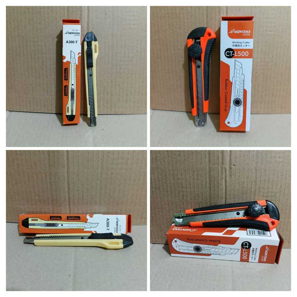 

Cutter Montana Pisau Pemotong Montana Cutter (Varian Kecil A-300T dan Besar L-500) Harga Satuan