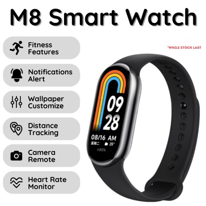 Ctv Garansi  Smartband 8 7 Smartband M7 M8 Jam Tangan Pria Wanita Digital SmartWatch Smartband water