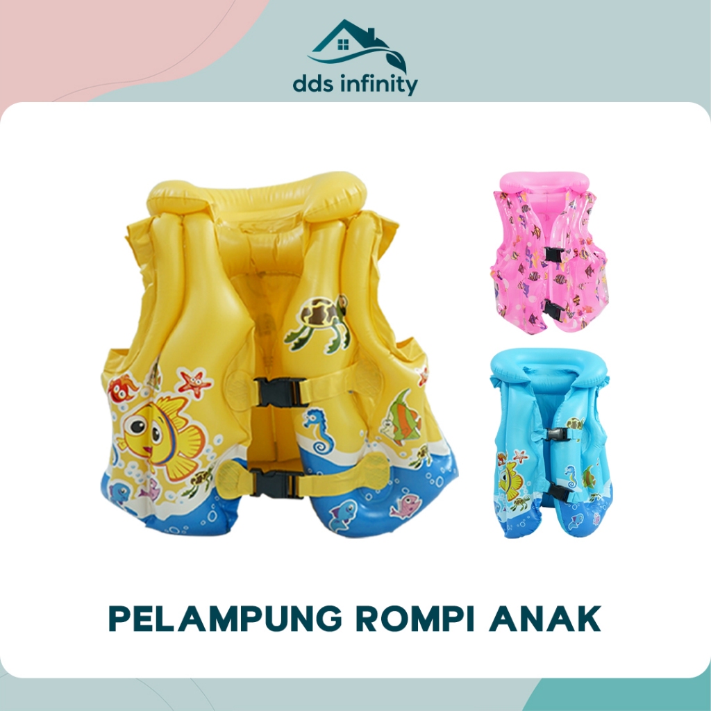 BERKUALITAS Pelampung Rompi Renang Anak Usia 3-5 Tahun
