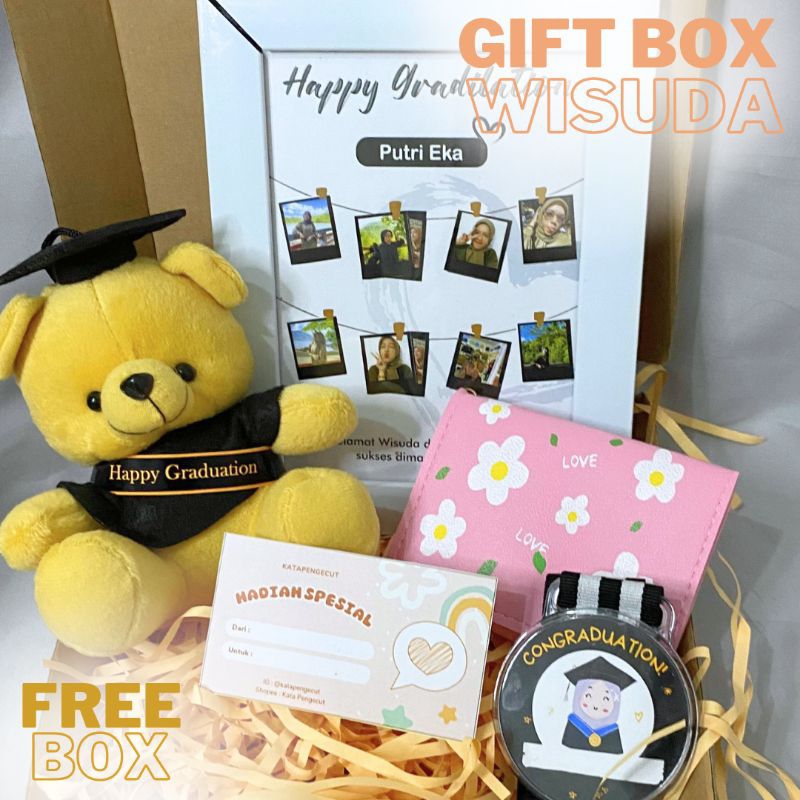 

HADIAH WISUDA / KADO WISUDA / HAMPERS WISUDA / HAMPERS GRADUATION / GIFT BOX WISUDA / KADO SIDANG / HADIAH WISUDA / GRADUATION GIFT / BONEKA WISUDA