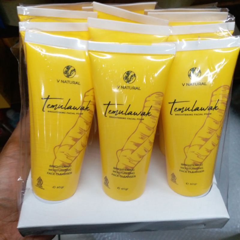 ( Lusinan ) Facial Foam V Natural Bpom Brightening Facial Foom 60g