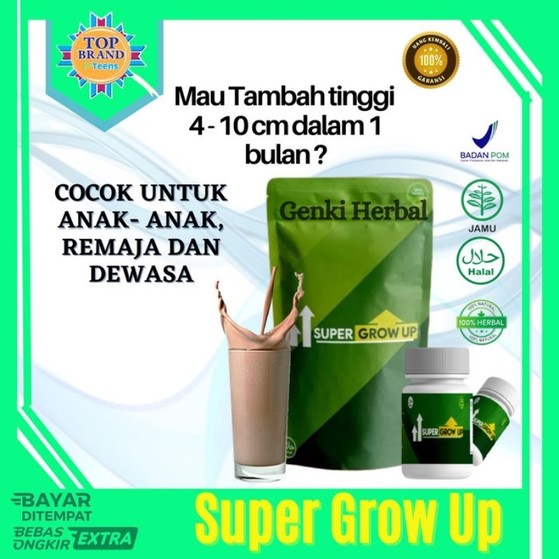 

SUPER GROW UP OBAT PENINGGI BADAN SUSU TULANG PENINGGI BADAN