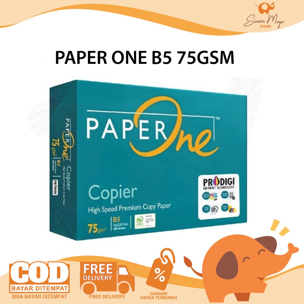 

Paper One B5 75gr Kertas Print/Fotocopy