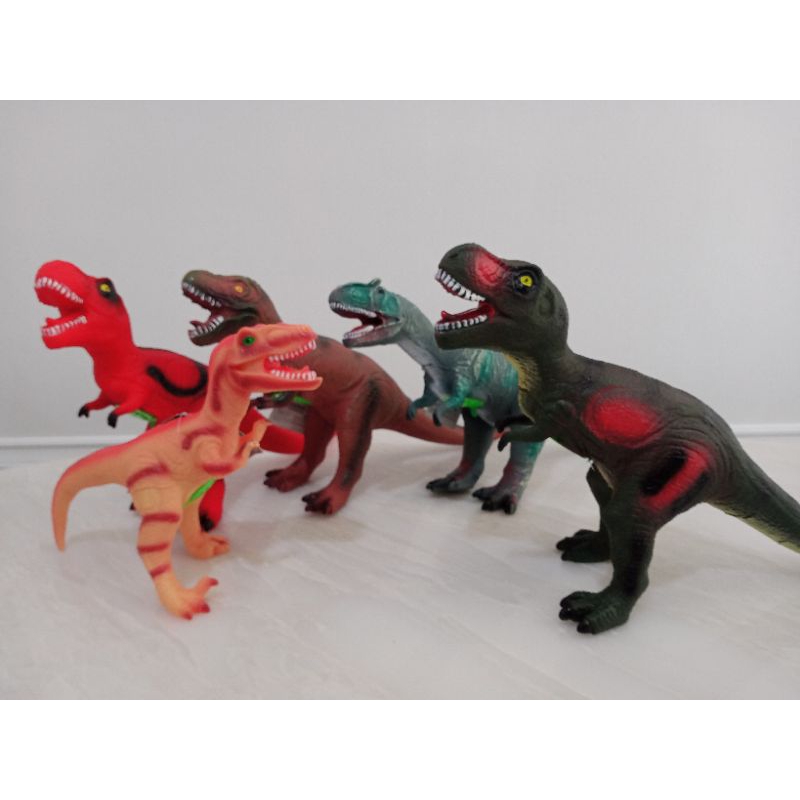 Mainan Boneka Karet Dinosaurus Karnivora Besar, dengan suara dinosaurus
