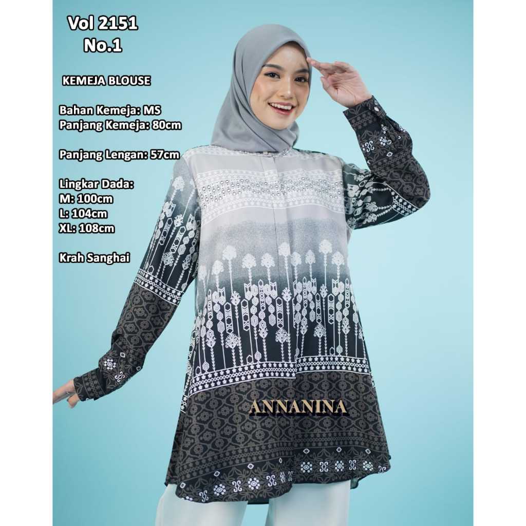 NMR by Namira blouse kemeja motif etnik terbaru