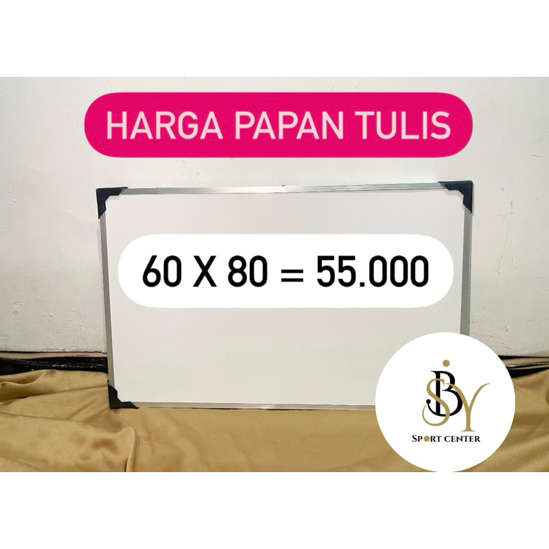 

Papan Tulis Gantung 2 sisi / White Board Gantung/ Papan tulis kapur 60x80