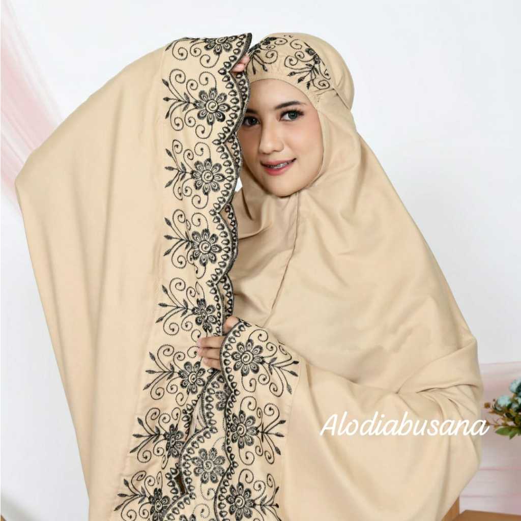 Mukena Alwiya 2in1 Perlengkapan Shalat Wanita Mukena Jumbo Bordir Mewah Fashion Muslimah Mukena Leba