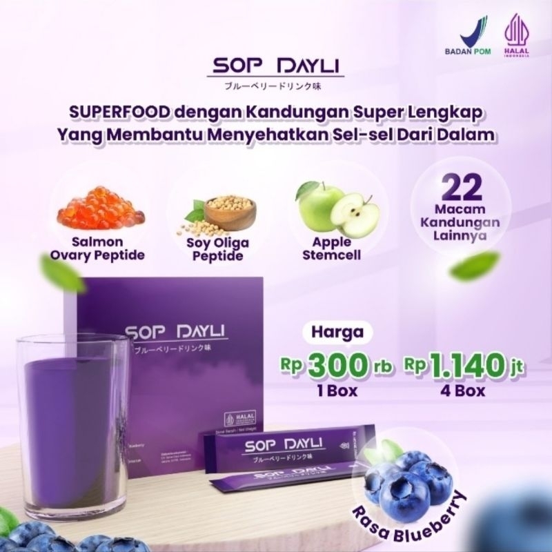 

SOP DAYLI RASA BLUEBERRY 1 BOX ISI 15