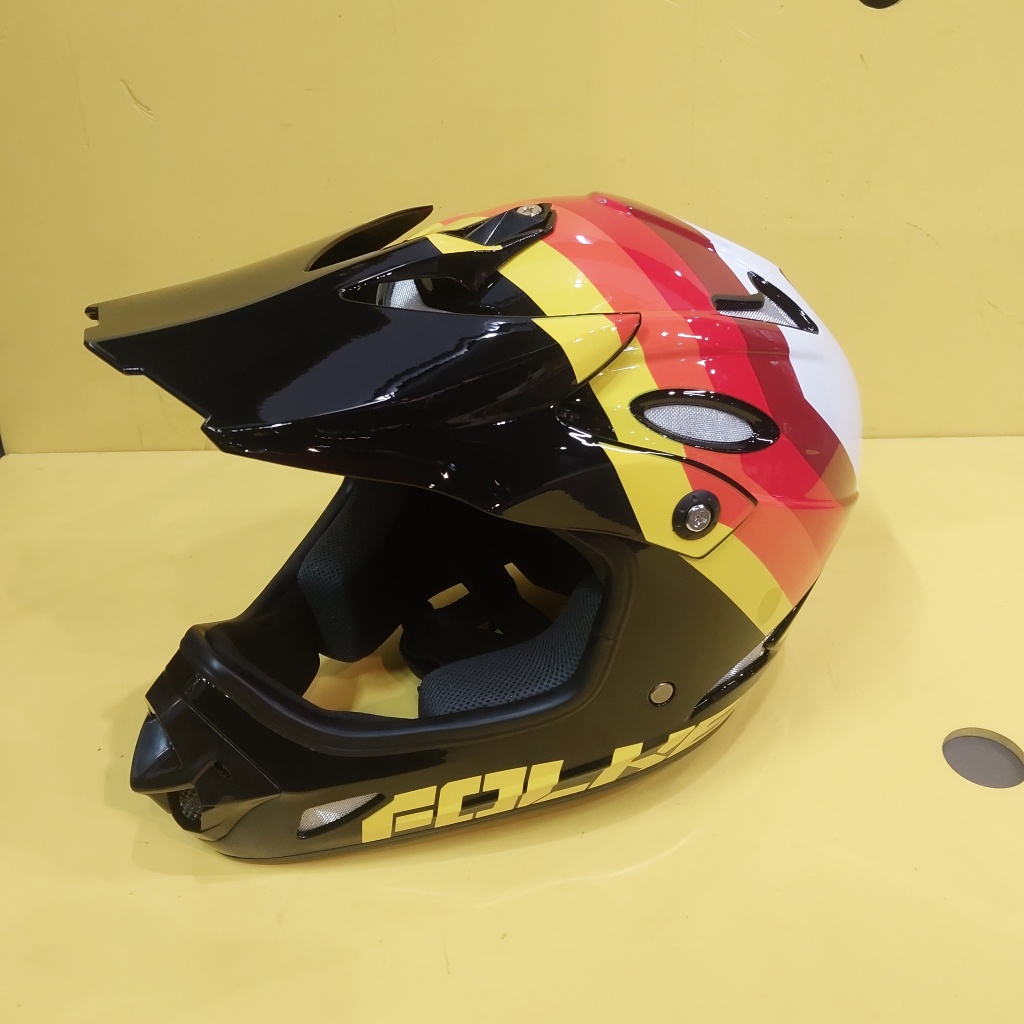 HELM Sepeda FULLFACE MTB DH , Enduro , Freeride , AM , BMX Helmet Full Face FOLKER