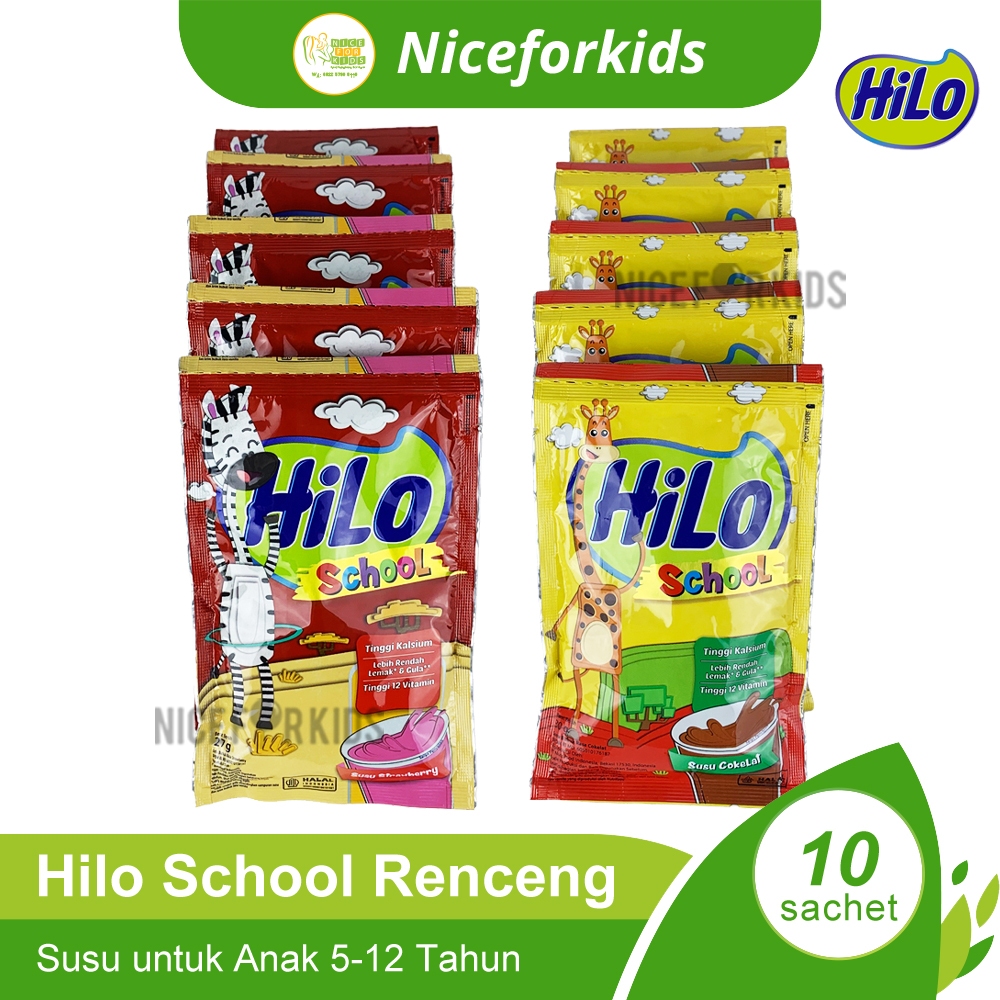 

Hilo School Renceng Isi 10sachet / Susu Tinggi Kalsium untuk Anak-anak Usia 5-12 Tahun / Susu Hilo School