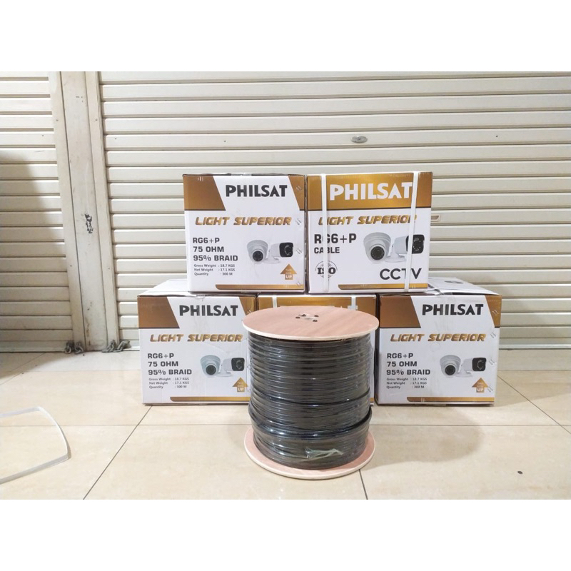 Paket Kabel Philsat 300 meter RG6 + Power