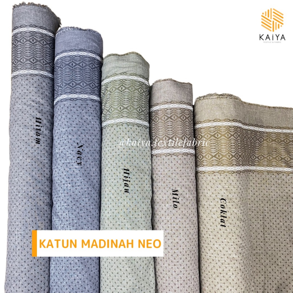 Kaiya Textile & Fabric Bahan Kain Katun Madinah Motif Neo per 0,5 meter
