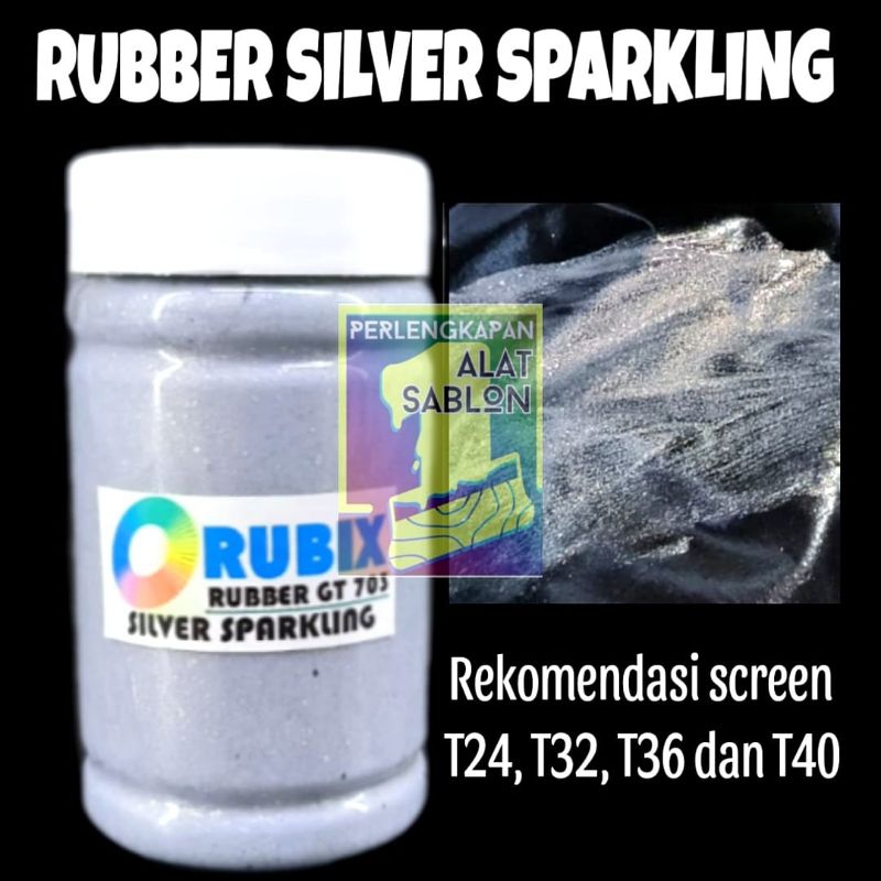 RUBIX RUBBER PASTA SILVER SPARKLING 703 CAT SABLON 100GR