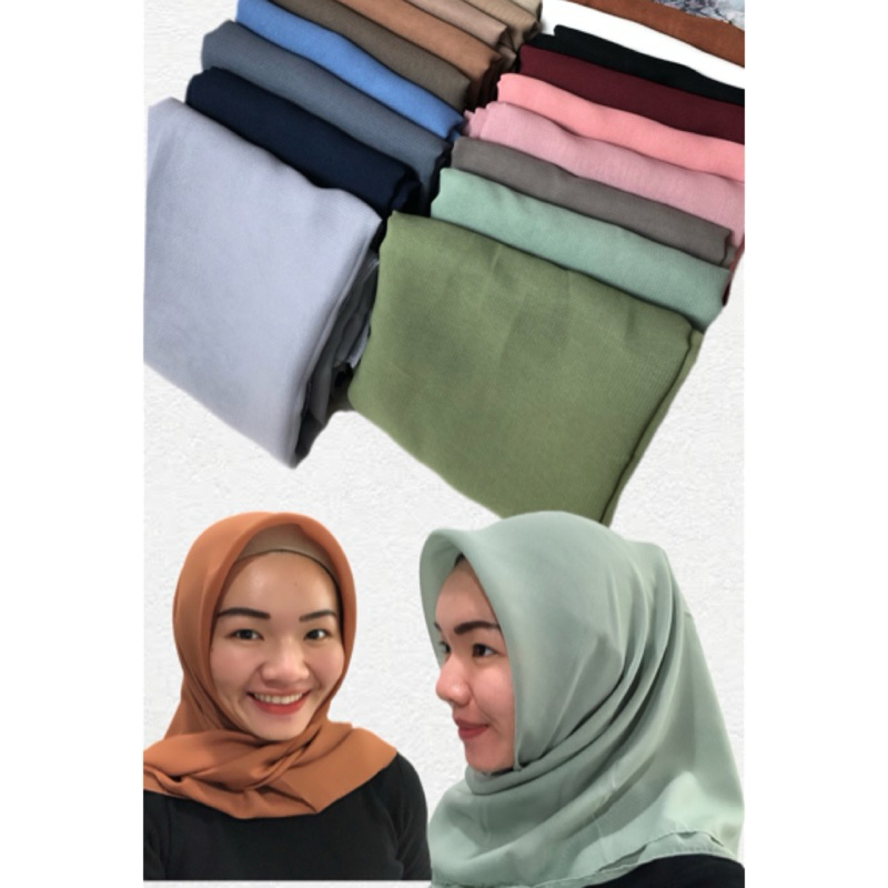 HIJAB BELLA SQUARE PREMIUM By Calitha / inner hijab basic ikat tali / Bahan POLYCOTTON 110x110cm  / 