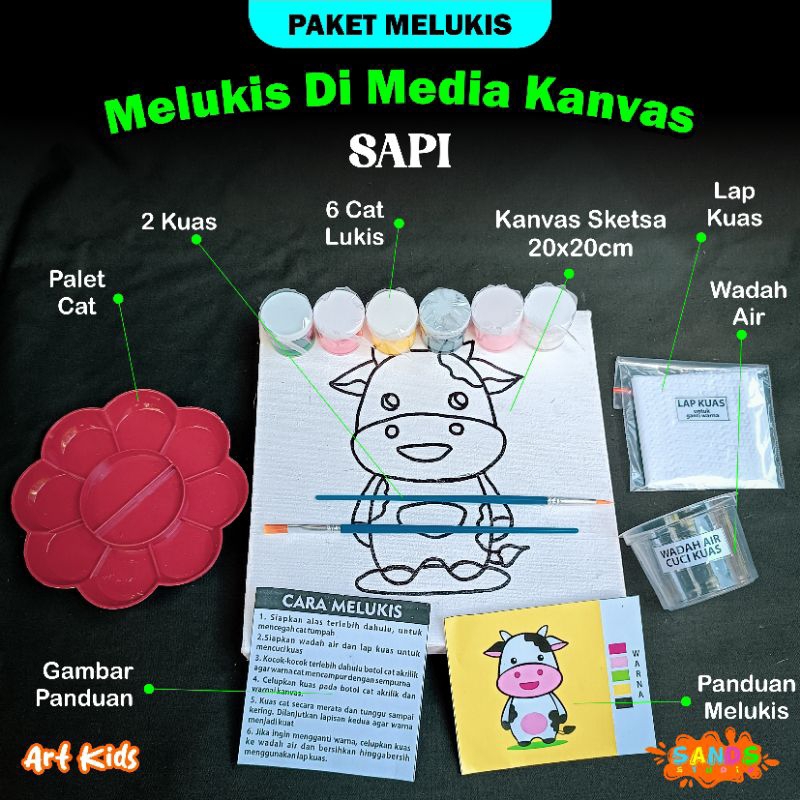 

Paket Melukis Kanvas Tema Sapi